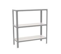 Rayonnage intérieur 900x800x300 - 3 niveaux Gris/Blanc - SIMON RACK - 8425437069949