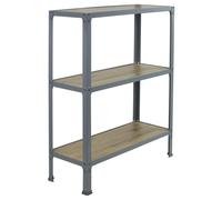 Rayonnage intérieur 900x800x300 - 3 niveaux Gris - SIMON RACK - 8425437136092