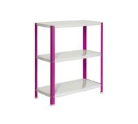 Rayonnage intérieur 900x800x300 - 3 niveaux Rose/Blanc - SIMON RACK - 8425437061783