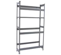 Rayonnage léger tri de bouteille sans vis 1000x1000x300 - 4 niveaux Gris - SIMON RACK - 8425437087806