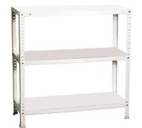 Rayonnage métallique léger à vis 1000x1100x500 - 3 niveaux Blanc - SIMON RACK - 8425437084201