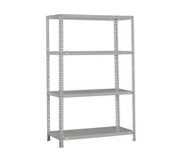 Rayonnage métallique léger à vis 1500x1000x300 - 4 niveaux Gris - SIMON RACK - 8425437129766