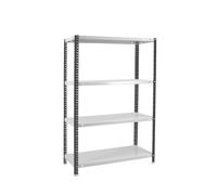 Rayonnage métallique léger à vis 1500x1100x400 - 4 niveaux Anthracite/Blanc - SIMON RACK - 8425437130557