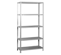 Rayonnage métallique léger à vis 2000x1000x300 - 5 niveaux Gris - SIMON RACK - 8425437060977
