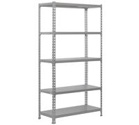 Rayonnage métallique léger sans vis 1800x900x300 - 5 niveaux Gris - SIMON RACK - 8435104934562