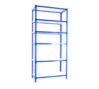 Rayonnage métallique léger sans vis 2500x900x300 - 6 niveaux Bleu/Blanc - SIMON RACK - 8435104953747