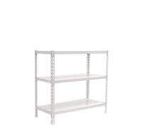 Rayonnage métallique léger sans vis 900x800x300 - 3 niveaux Blanc - SIMON RACK - 8435104974070