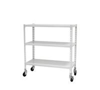 Rayonnage mobile métallique léger sans vis 975x1000x300 - 3 niveaux Blanc - SIMON RACK - 8435104973974