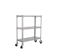 Rayonnage mobile métallique léger sans vis 975x800x400 - 3 niveaux Galvanisé - SIMON RACK - 8435104952931