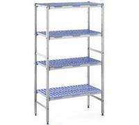 Rayonnage modulaire 4 niveaux 1750 x 400 x 690mm - Tournus blanc