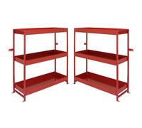 Rayonnage Monster Volcano Duo À Étagères En Métal Pour Le Rangement D'outils Dans Les Véhicules Utilitaires, 116.5cm X 115cm X 34.8cm