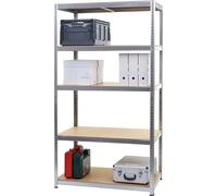 Rayonnage pour charges lourdes HWC-E33, Rayonnage de cave Rayonnage emboîtable Rayonnage de stockage, 875kg acier 5 tablettes ~ galvanisé 200x100x60cm
