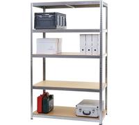 Rayonnage pour charges lourdes HWC-E33, Rayonnage de cave Rayonnage emboîtable Rayonnage de stockage, 875kg acier 5 tablettes ~ galvanisé 200x120x60cm
