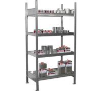 Rayonnage pour petits contenants avec bac de rétention pour produits dangereux