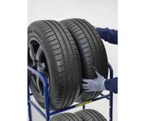 Rayonnage pour pneus de voiture, pour 4 pneus, bleu