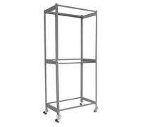 Rayonnage pour vêtements 1575x900x750 - 2 niveaux Gris - SIMON RACK - 8425437092978