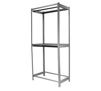 Rayonnage pour vêtements 2000x1200x750 - 2 niveaux Gris - SIMON RACK - 8425437092862