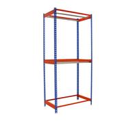 Rayonnage pour vêtements 2000x900x750 - 2 niveaux Bleu/Orange - SIMON RACK - 8435104958612