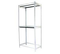 Rayonnage pour vêtements 2500x900x750 - 2 niveaux Blanc - SIMON RACK - 8435104978573