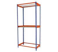 Rayonnage pour vêtements 3000x1200x750 - 2 niveaux Bleu/Orange - SIMON RACK - 8435104959411
