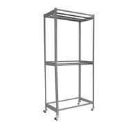 Rayonnage pour vêtements 3075x900x750 - 2 niveaux Gris - SIMON RACK - 8425437093036