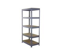 Monster Racking - Rayonnage Q-Rax en Acier Sans Boulons Gris 90cm x 50cm x 182,5cm