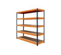 Rayonnage SRax Rangement Industriel 5 Etagères 300kg Garage Stockage Atelier