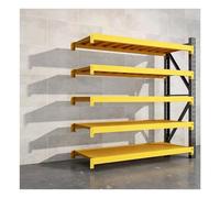 Rayonnages De Garage Métalliques Robustes Et Réglables, Unités De Rayonnage Industriel pour Entrepôt, pour Garage, Entrepôt, École, Usage Commercial Et Professionnel(Yellow/B,200x40x200 cm/5)
