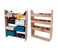 Rayonnages - Ford Transit - Lot de 2 - MDF 12mm - 102cm x 30cm x 136cm - Antidérapant inclus