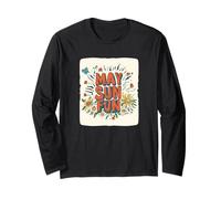 Rayonnez la positivité dans ce style soleil de mai Manche Longue