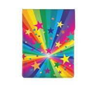 Rayons de confettis Arc-en-Ciel et étoiles,Housse en Cuir synthétique pour Ordinateur Portable, Sacoche pour Ordinateur Portable, Sacoche pour Tablette