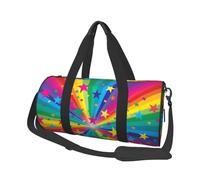 Rayons De Confettis Arc-en-Ciel Et Étoiles, Sac de Voyage de Grande capacité, Sac à Main Rond, Sac de Voyage de Sport, fourre-Tout, Sac de Fitness
