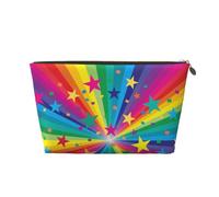 Rayons De Confettis Arc-en-Ciel Et Étoiles, Trousse de Maquillage Trousse à cosmétiques Trousse de Toilette de Voyage Portable Pochette de Toilette