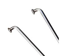 Rayons de vélo électrique 12G (2,6 mm) 36 pièces en acier inoxydable - Rayons ronds J-Bend argentés 304 Grade pour roues de vélo électrique - Kit de construction de roue à couple élevé pour moteurs