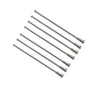 Rayons de Vélo en Acier 8 diamètre de jauge 4.0mm Droit Moto Portefeuille matériau 304 en Acier Inoxydable Couleur corporelle Roue moobike(Length 244mm)