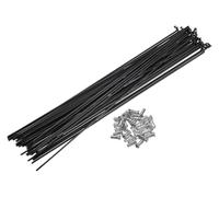 Rayons de Vélo, Rayon Vélo, Kit de 36 Rayons de vélo avec écrous en Acier au Carbone(22.3cm)