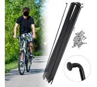 Rayons de Vélo,Rayons de Roue Rayons De Vélo en Acier avec Écrous, 255/275/289MM, avec Écrous, for VTT/vélo De Route 27.5/26/29, Pièces De Réparation De Cyclisme, 24 Pièces