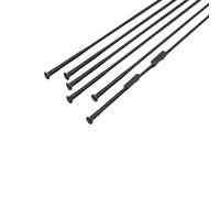 Rayons De VéLo Rayons de vélo Super légers à Triple bouton, pilier TB2015, calibre 14G, 2.0mm, traction droite, rayons en acier inoxydable noirs, 12 pièces/lot(296mm)