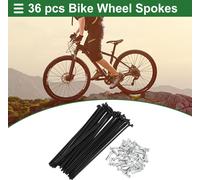 Rayons De Vélo Universels Pour Roue De Vélo 14G 114Mm En Acier Au Carbone Noir 1 Ensemble
