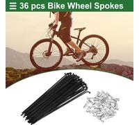 Rayons De Vélo Universels Pour Roue De Vélo 14G 133Mm En Acier Au Carbone Noir 1 Ensemble