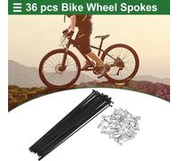 Rayons De Vélo Universels Pour Roue De Vélo 14G 195Mm En Acier Au Carbone Noir 1 Ensemble