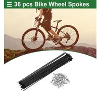 Rayons De Vélo Universels Pour Roue De Vélo 14G 219Mm En Acier Au Carbone Noir 1 Ensemble