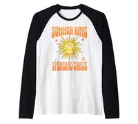 Rayons d'Été Folie Dépenses Design Rétro Soleil Manche Raglan