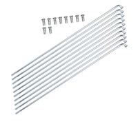 Rayons épais de vélo électrique, rayons de vélo de 13G 2.2mm rayons en acier inoxydable accessoires de tricycle de vélo rayons combinés (10 pièces/vente)(190MM)