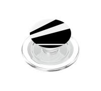 Rayons géométriques Noirs et Lignes parallèles PopSockets PopGrip pour MagSafe