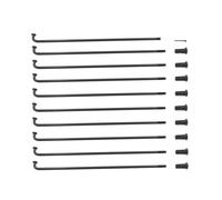 Rayons noirs de 10 g de diamètre 3,15 mm de diamètre - Rayons de couleur noire - Longueur du coude en J : 30 à 160 mm - Personnalisables - Rayons de moto électriques (longueur : 203 mm)