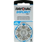 Rayovac 100x 675 Piles pour Implant Cochléaire PR44 Bleu Piles pour appareils auditifs 6er Blister Implant Pro +