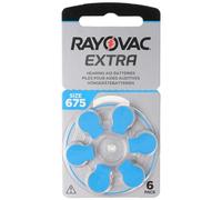Rayovac Piles auditives 675 PR44 Extra Advanced Technologie Active Core – Lot de 6