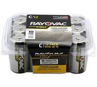 Rayovac Batteries ALC-12PPJ UltraPro Lot de 12 Piles alcalines industrielles, Taille C, Standard, Noir