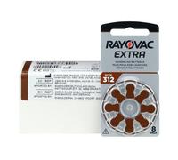 Rayovac Extra 312 312AUX-8XEMF-10 Lot de 80 Piles Zinc-air pour appareils auditifs Haute Performance Marron